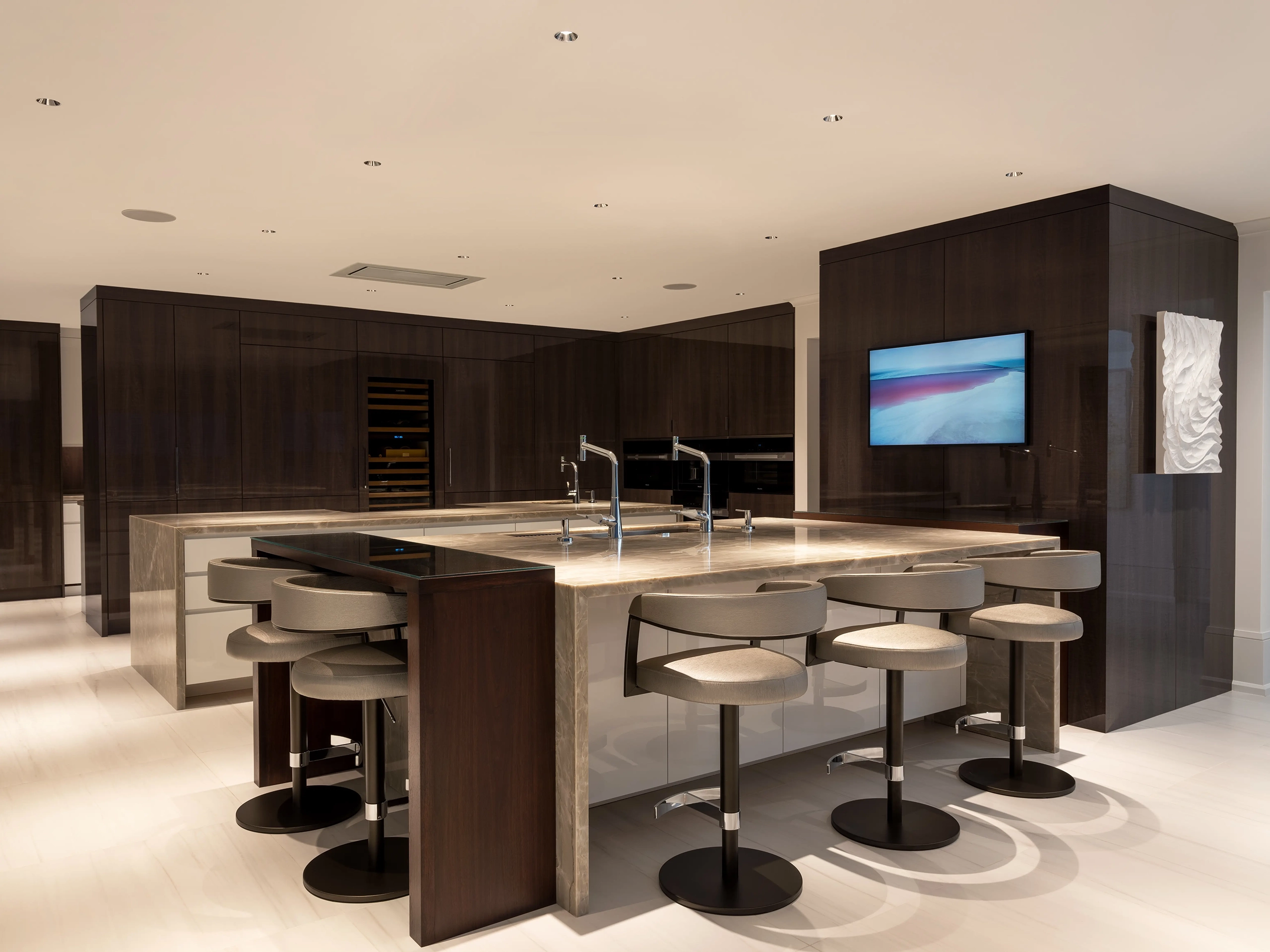 Luxury Modern Kitchen build Custom by Dawn Wallace Design in Vero Beach